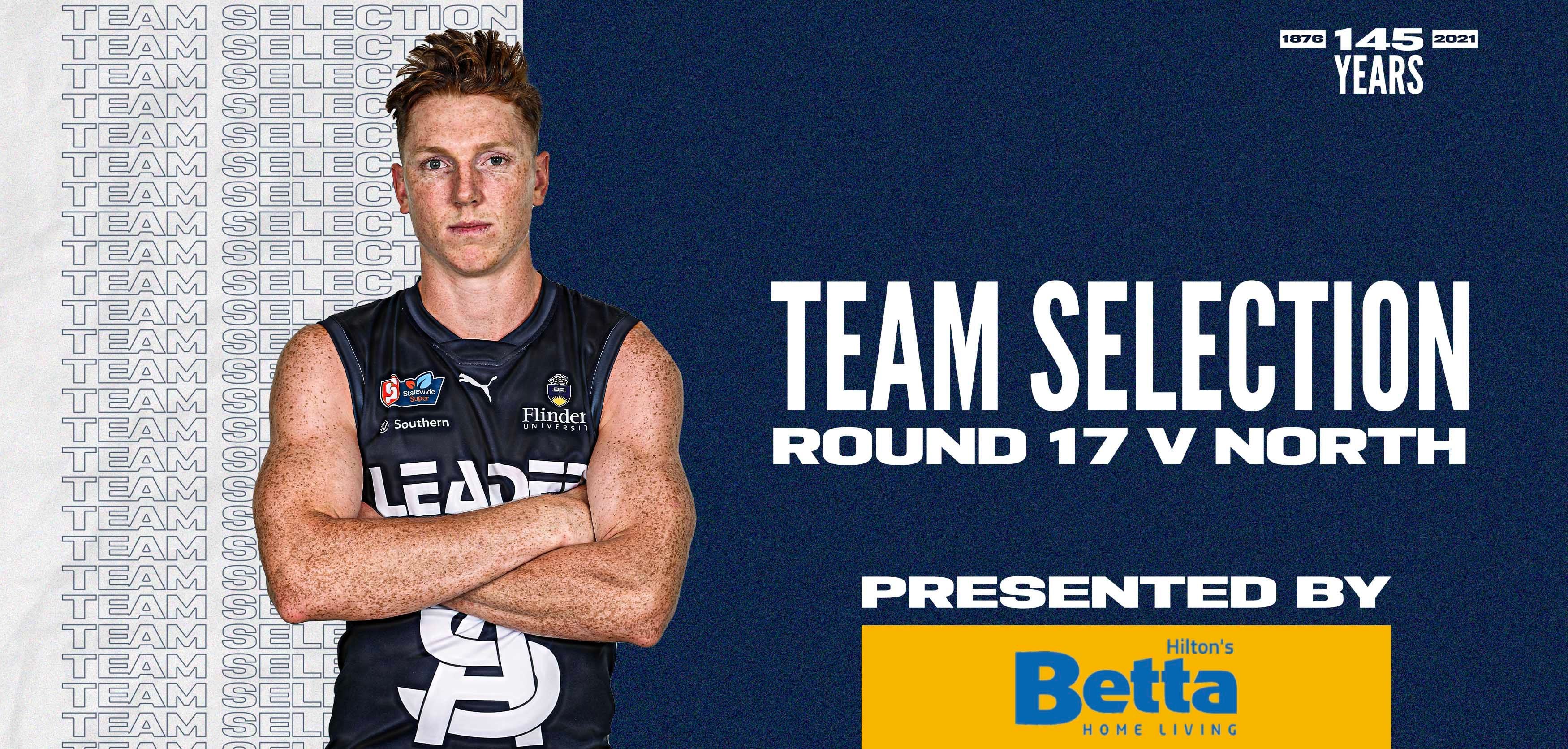 BETTA Teams Selection: Round 17 v North Adelaide BETTA Teams Selection: Round 17 v North Adelaide
